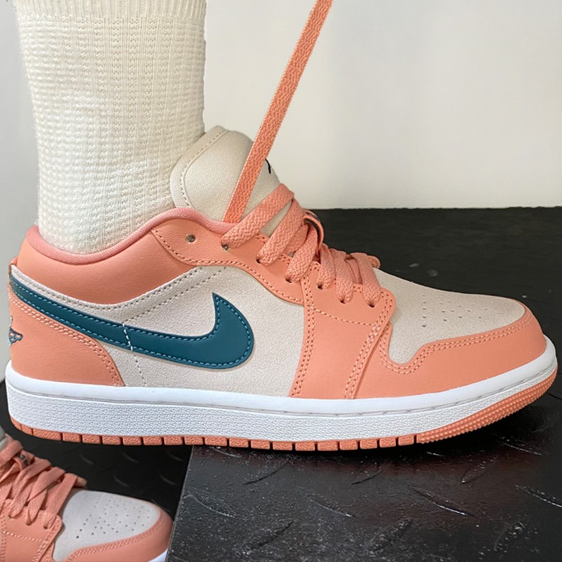【现货】耐克air jordan 1 low aj1 gs 黑粉脚趾低帮篮球鞋女554723