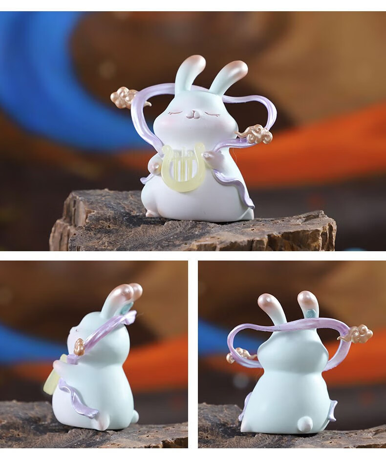盲盒网红2022新款中秋送礼品飞天兔囡潮玩可爱玉兔摆件女孩礼物 飞天