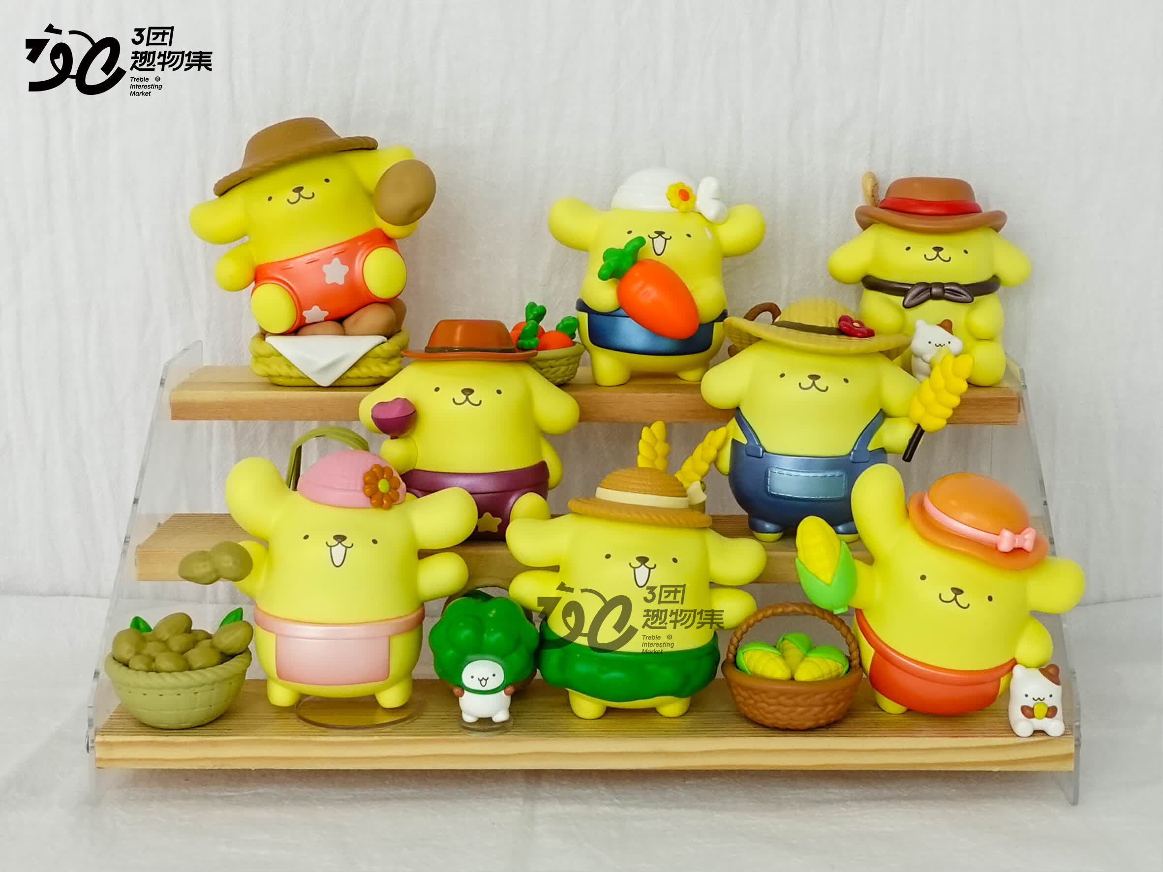 布丁狗盲盒 家族布丁狗丰收盲盒手办公仔摆件玩偶周边 黄金小麦(拆开