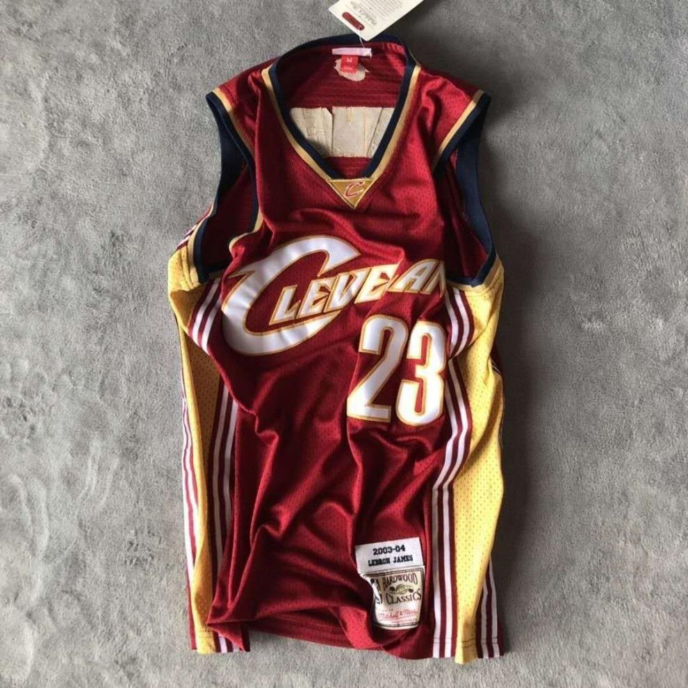 腾讯体育nba官方旗舰店同款骑士队23号复古篮球服刺绣网眼男球衣运动