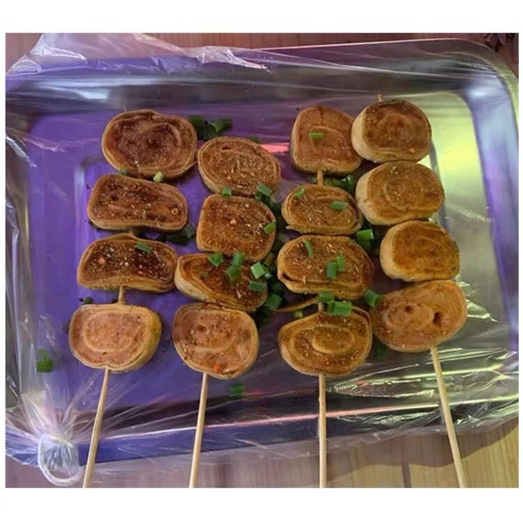 鸡肉卷串风火轮串60克*15串 串熟食涮锅串串豆皮包鸡肉卷小串 900g