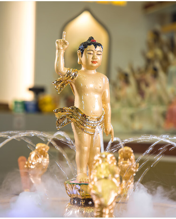 台湾景泰蓝九龙吐水浴佛盆太子佛浴佛诞辰浴佛用品大号浴佛勺摆件