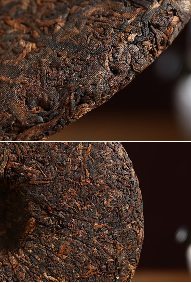 霄青竹年货礼品布朗山古树熟茶2014年陈头春特级金芽云南普洱饼357g