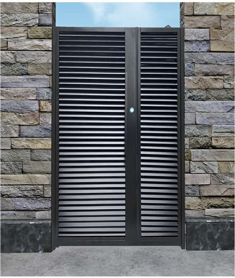铁艺百叶门别墅户外大门现代简约庭院门乡村进户门花园单双开铁门