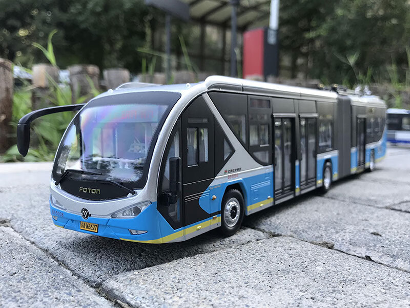 143北京公交车模型福田客车无轨电车模型快速公交brt1路汽车模型旅游