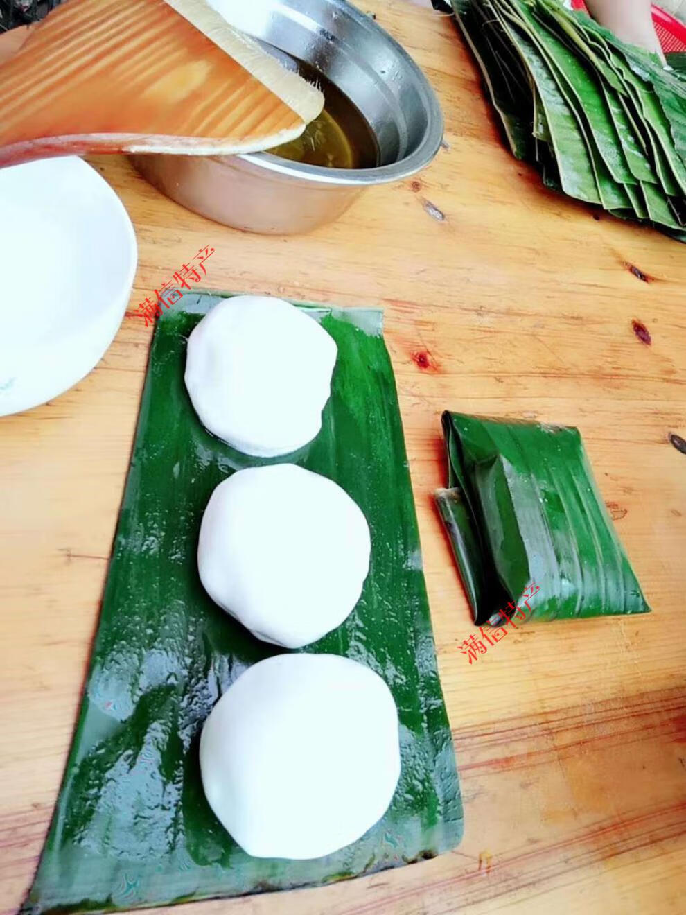 广西特产粽子糍粑糯米糍叶儿粑香芭蕉叶糍粑新鲜横县南宁现做 红糖
