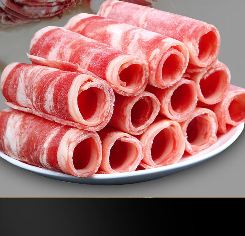 雪花肥牛卷4斤装批发牛肉卷涮火锅烤肉调理牛肉片1斤新鲜火锅食材4斤