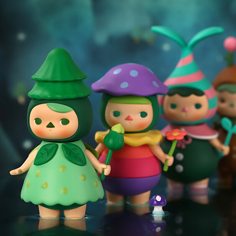 现货pucky毕奇精灵森林系列盲盒公仔毕奇2盲盒整盒确认款牧神