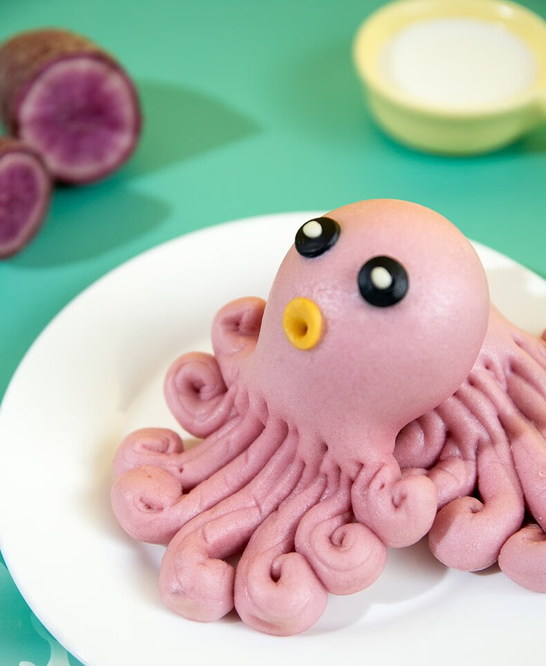 迎鹊堂手工卡通馒头儿童早餐半成品果蔬馒头不添加色素儿童营养早餐