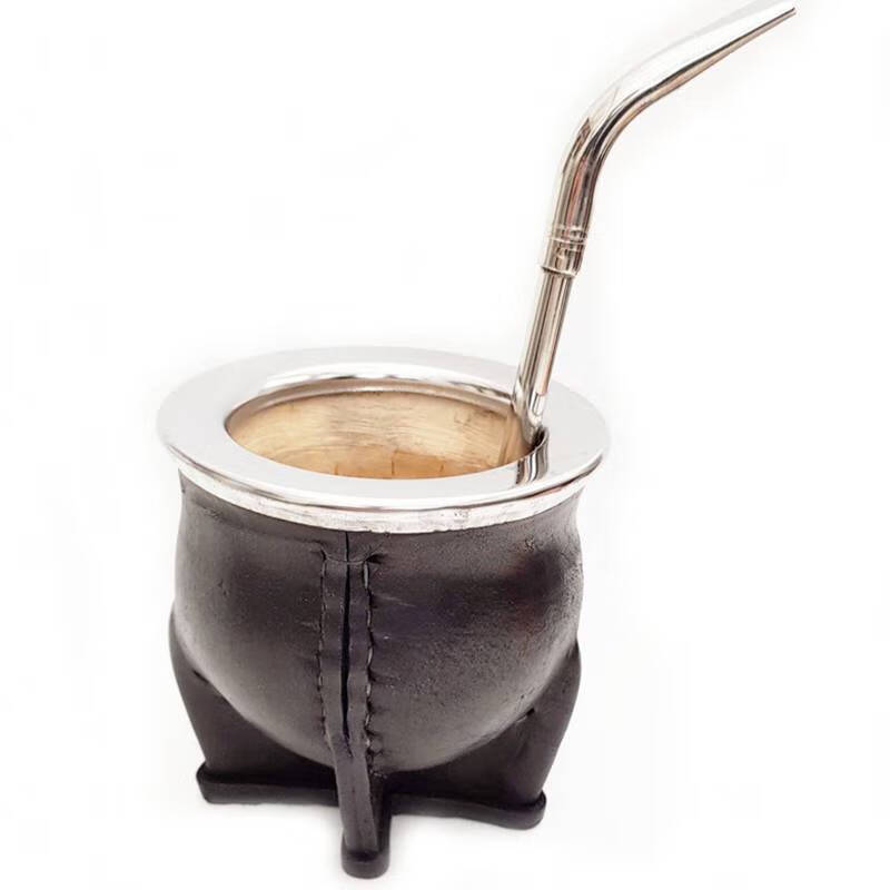 马黛茶杯梅西同款纯手工定制牛皮开口马黛茶杯马黛茶专用杯武磊梅西