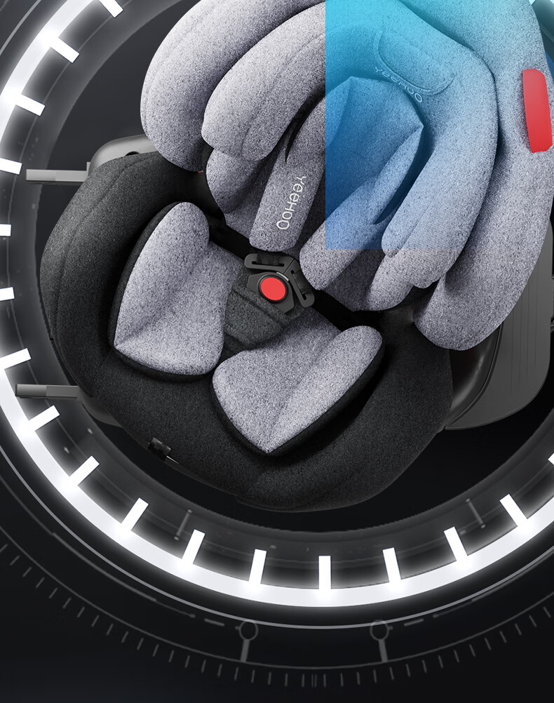 英氏婴儿汽车安全座椅宝宝可坐可躺360度旋转座椅车载通用儿童07岁