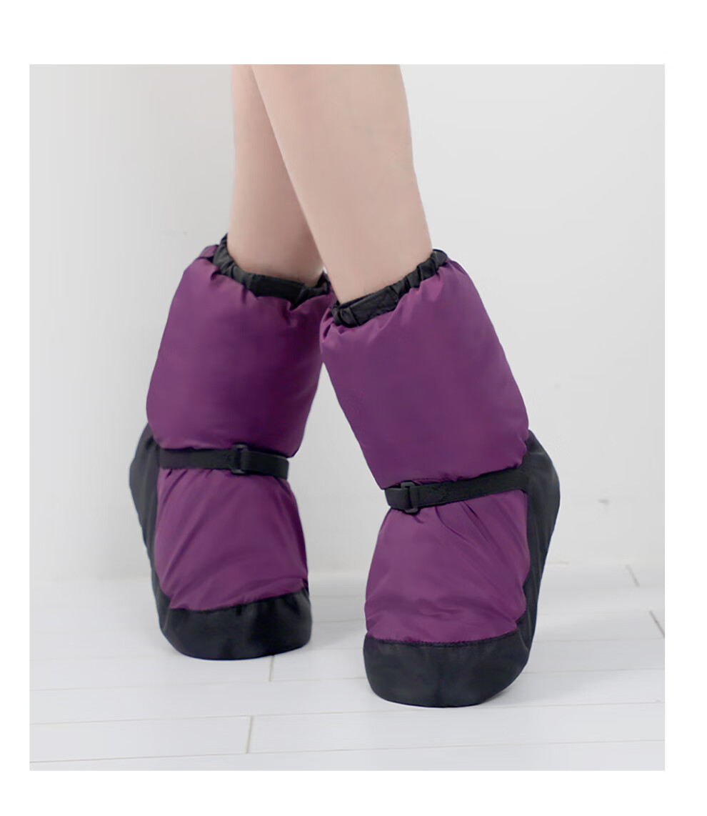 舞蹈保暖鞋秋冬季芭蕾舞蹈鞋女练功鞋厚底秋冬夹棉短靴加绒练功棉鞋