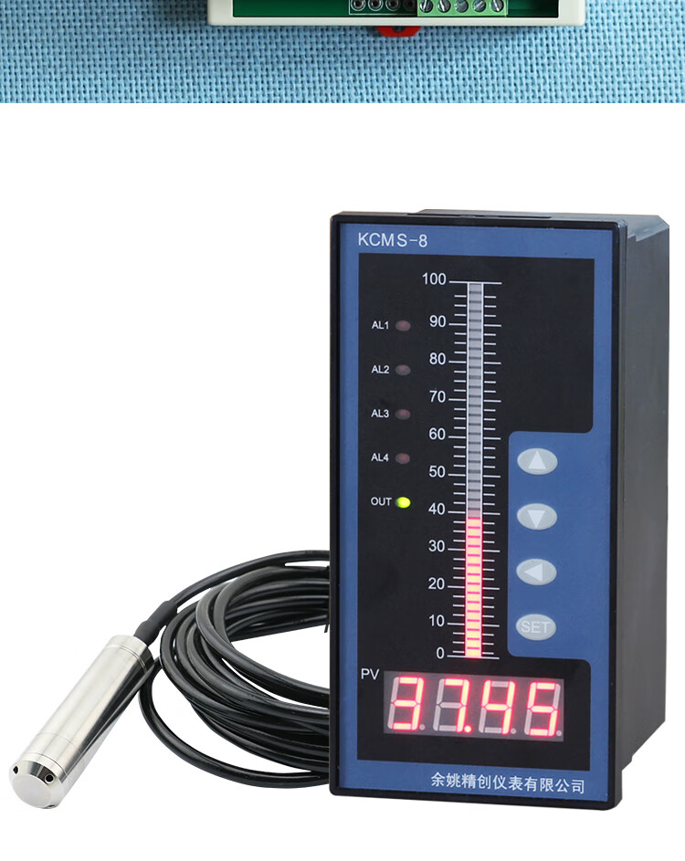 液位水位带光柱显示仪表消防水池水箱控制器带报警配记录仪rs485无纸