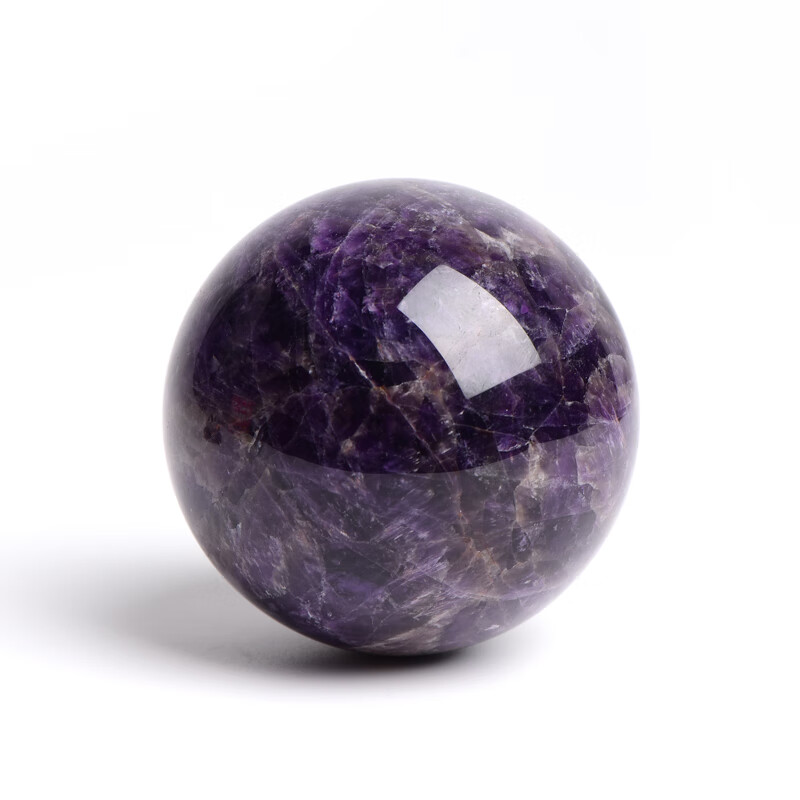 韩莹 乌拉圭原矿石天然紫水晶球摆件 巴西梦幻紫色稳情绪家居卧室大小