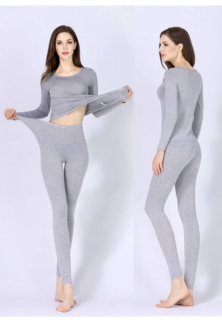 浪莎同款女士莫代尔女秋冬美体保暖内衣女紧身内穿薄款打底衫冬季冬装