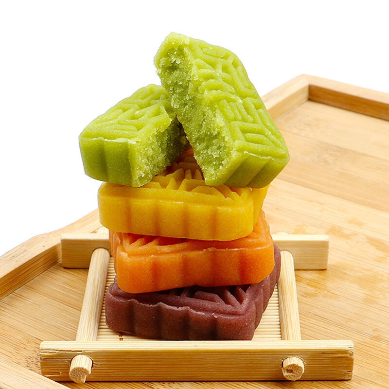 冰豆糕零食休闲小吃批发板栗饼红豆酥老式传统糕点心 绿豆糕 买500g鎹