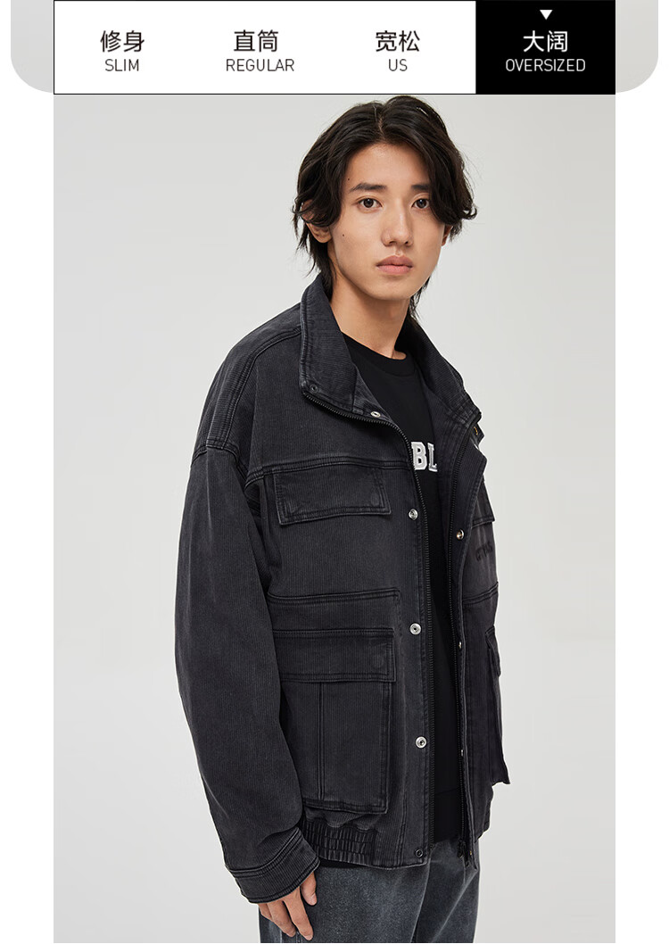 jack jones/杰克琼斯冬季男士潮流百搭舒适牛仔夹克外套222457006a16