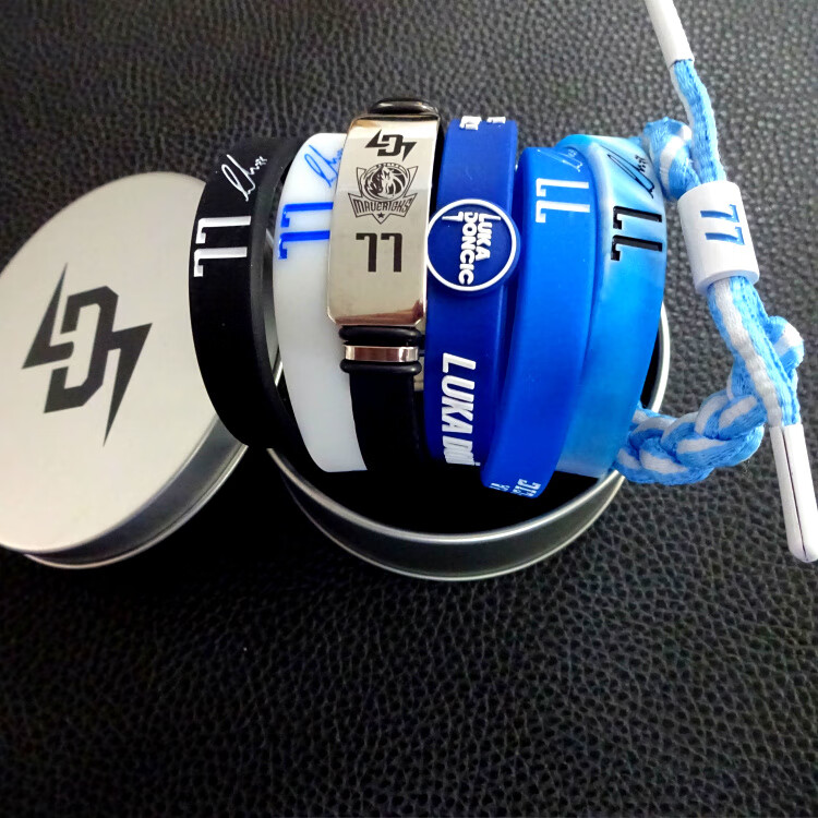 雅蝶娜卢卡东契奇手环 nba独行侠队东77篮球夜光签名硅胶运动腕带手链