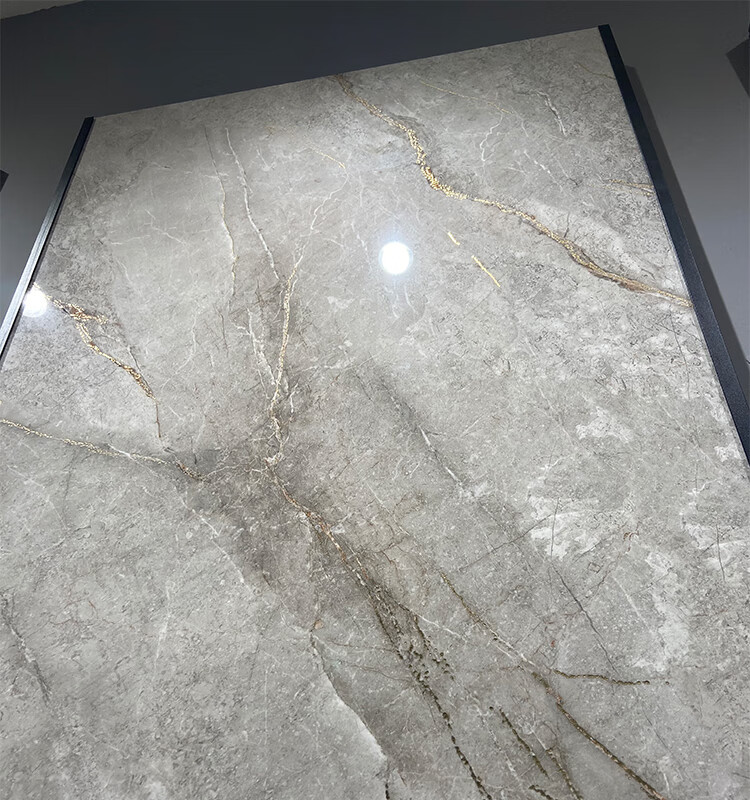 金丝釉通体大理石瓷砖600x1200客厅地砖轻奢现代灰色背景墙砖 阿斯顿