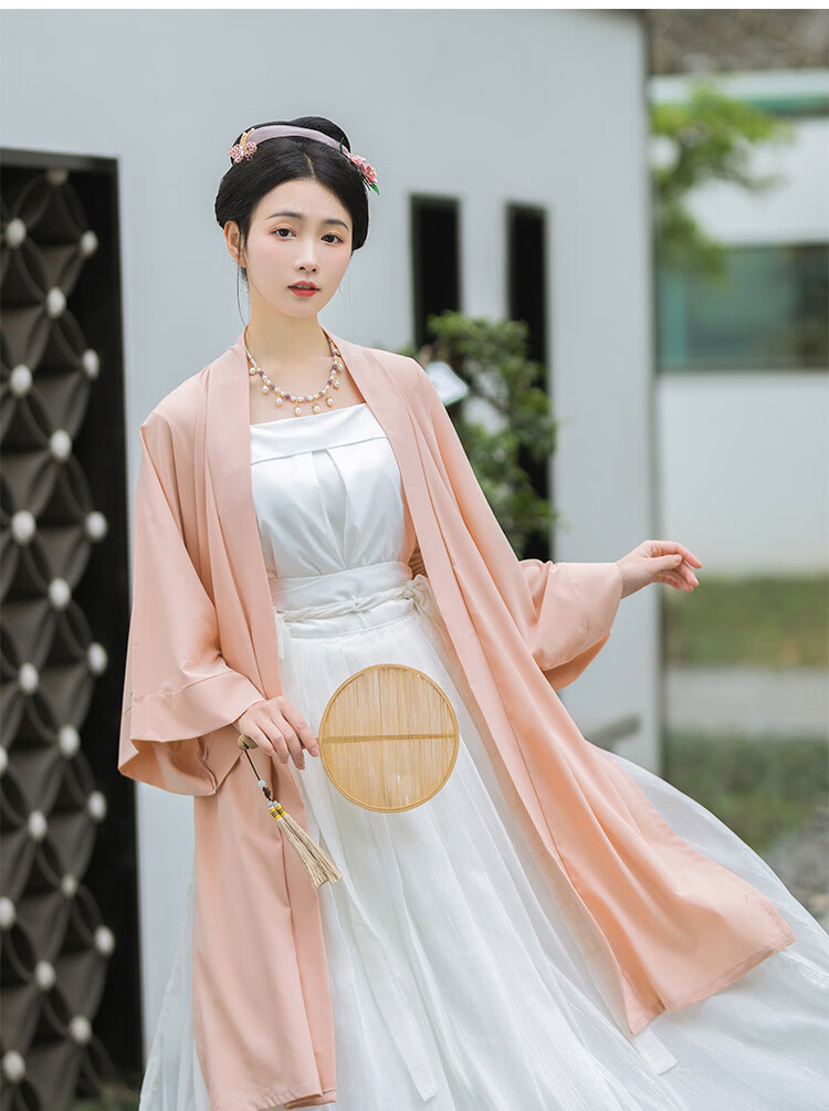 【顺丰速运礼盒装】高档汉青月长干寺宋半袖对襟长衫色百搭夏季宋制