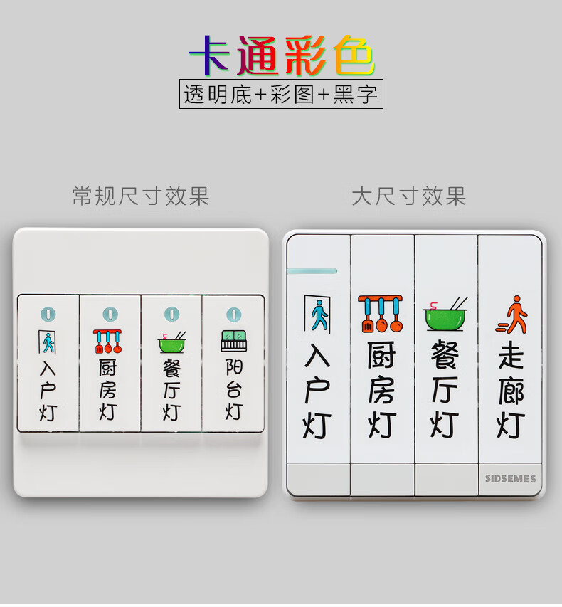 配电箱开关标识贴电表箱开关贴纸夜光装饰墙贴总闸空气开关灯标签夜光