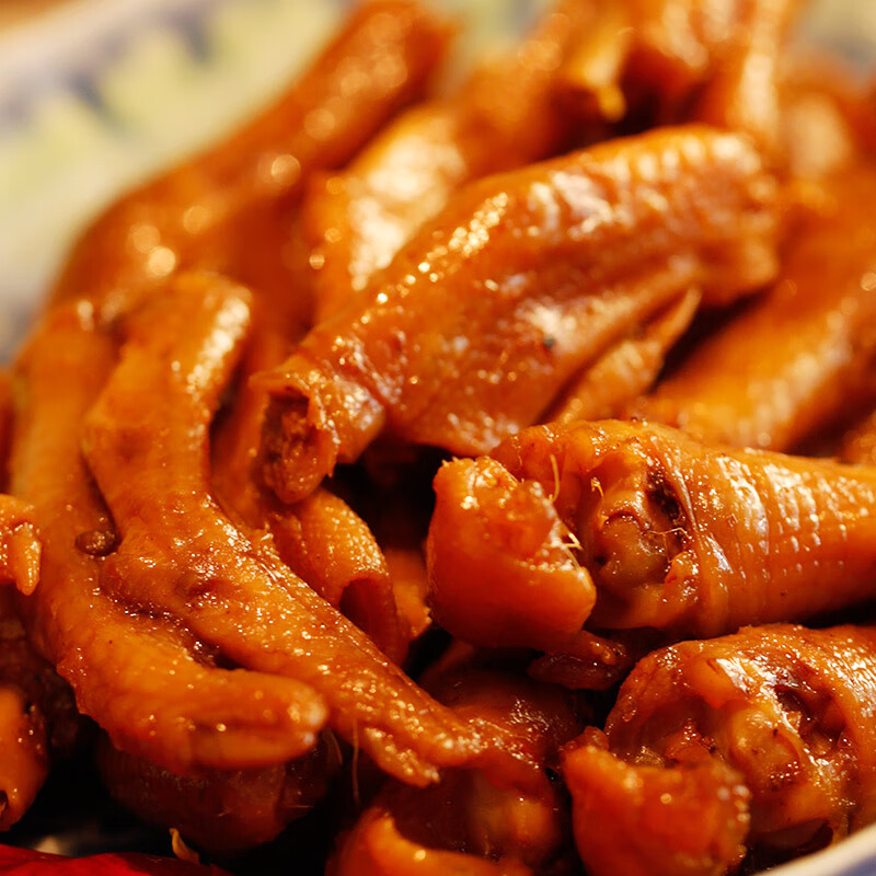 哈哈镜气调盒装微辣卤鸭爪146g即食卤味小吃