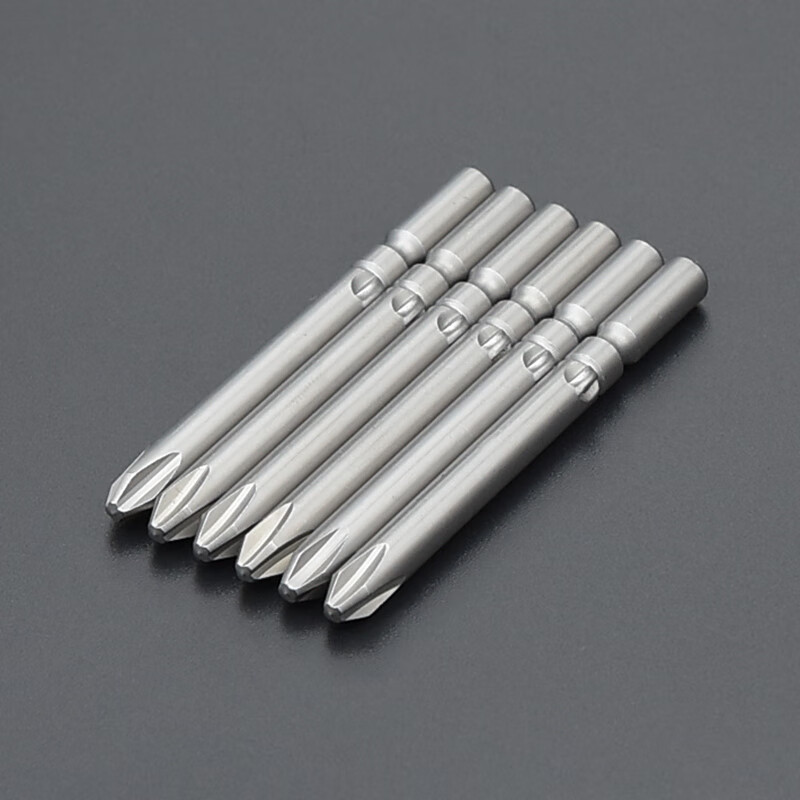 尼高801十字电批头圆柄5mm十字批咀s2合金钢十字螺丝刀强磁性批嘴ph2