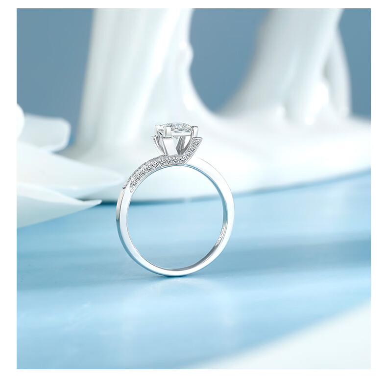 金至尊绽亮系列钻戒女款灿若星河18k金豪华镶钻结婚订婚婚戒主石222分