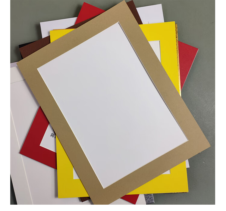 水粉素描画纸8开4开装裱卡纸儿童画框展示a4相框乳白色裱8开画纸膜胶