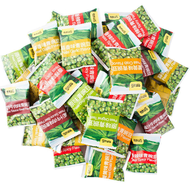 甘源青豆豌豆小包装蟹黄原味芥末蒜香青豆坚果炒货零食散装芥末味青豆
