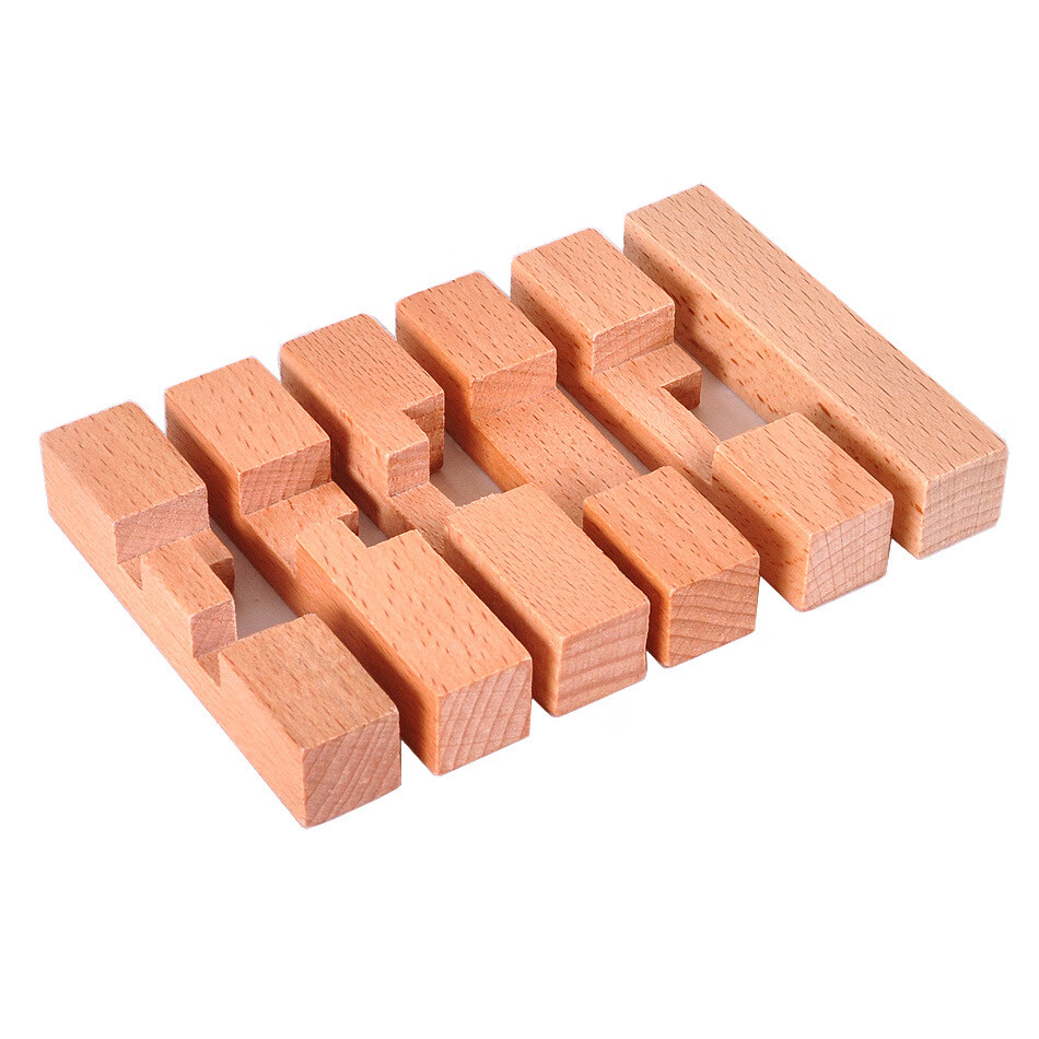 实木鲁班锁玩具 鲁班锁diy自制 学生手工课制作孔明锁子玩具实木材料