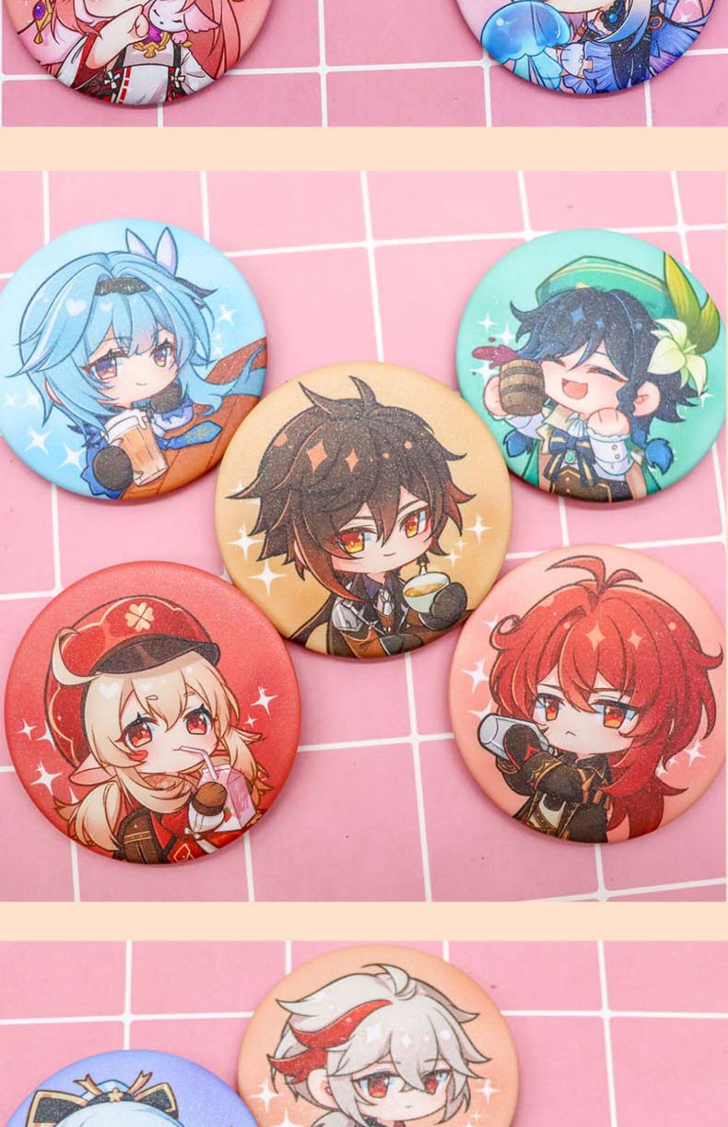 原神周边徽章二次元同人原创游戏动漫角色胸章挂饰胸针 刻晴 原神原创