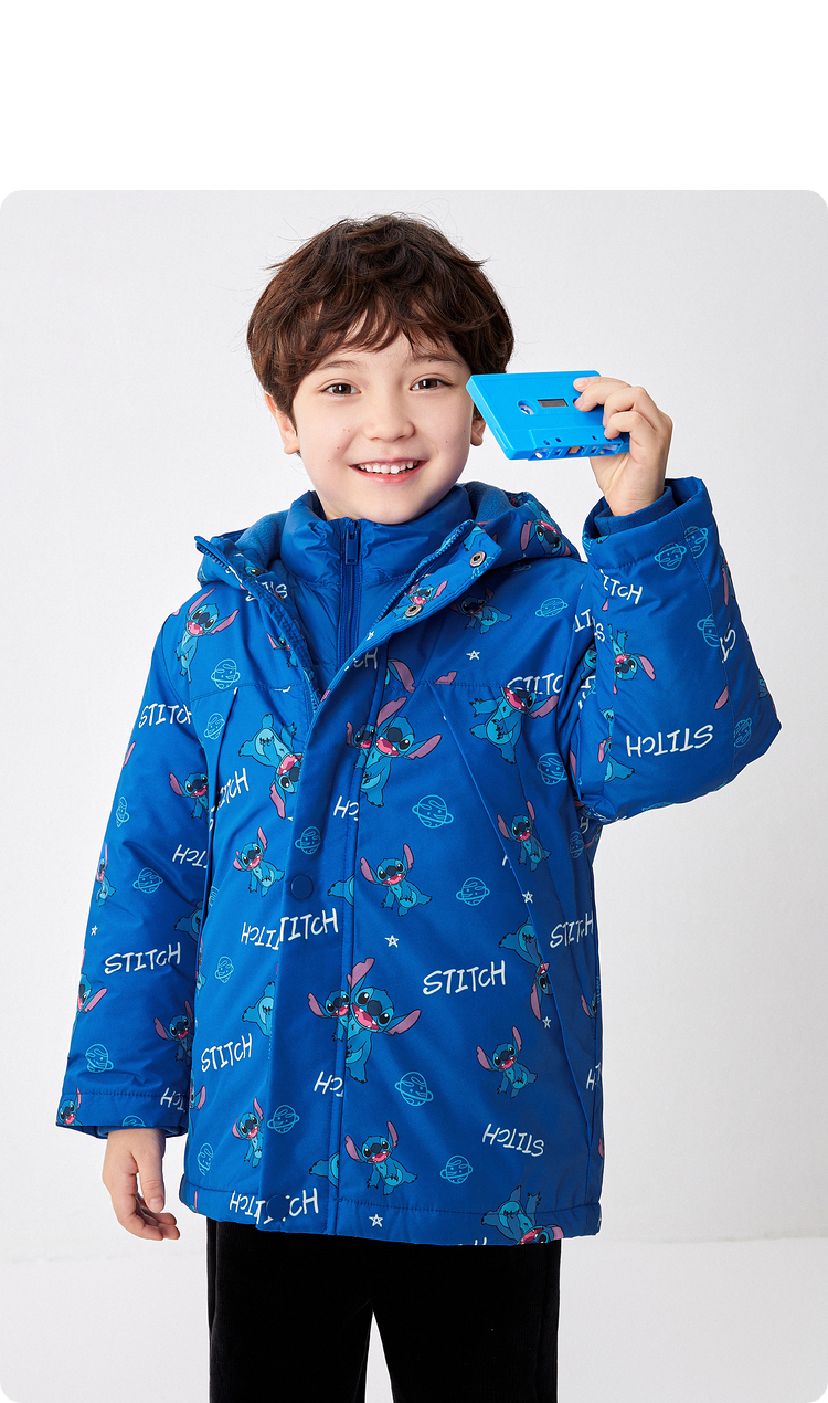 ip联名款门店发货巴拉巴拉童装儿童羽绒服外套男童蓝红色调00386130cm