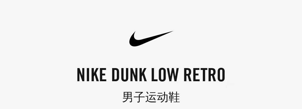 耐克 NIKE DUNK LOW RETRO 男子运动鞋 FB7160-231 39