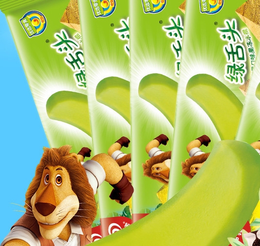和路雪麦酷狮绿舌头54g5支和路雪麦酷狮绿舌头黄舌头果冻冷饮童年绿