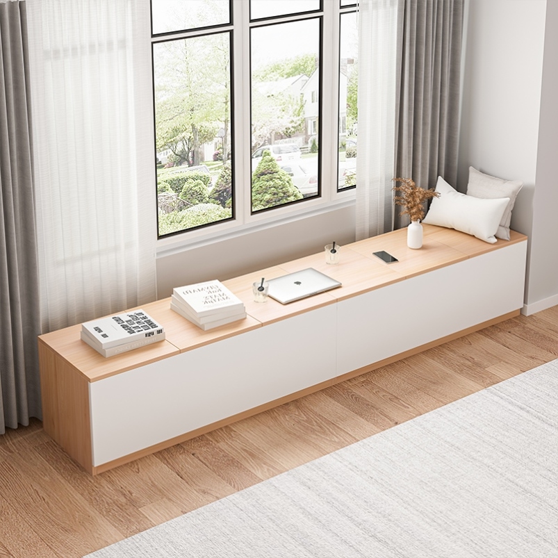 网红款农村炕柜卧室家具放飘窗上的小柜子东北放棉被床上储物架阳台小