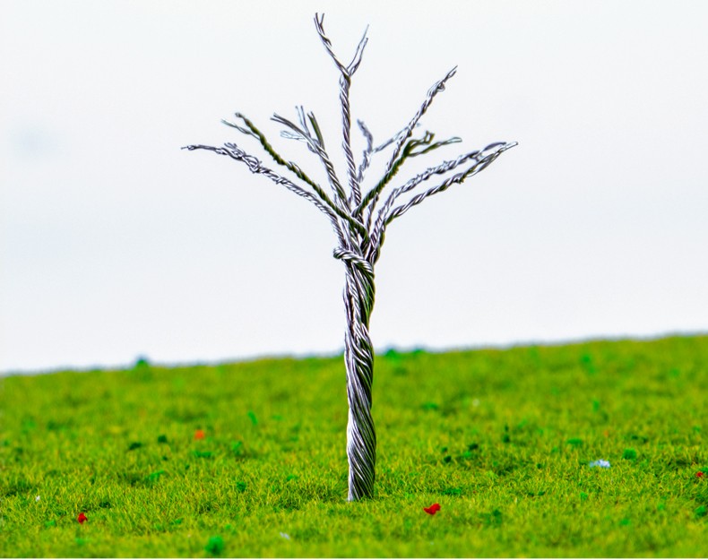 英格伦diy沙盘建筑模型材料镀锌丝铁丝细铁丝铁丝树制作两种直径股数