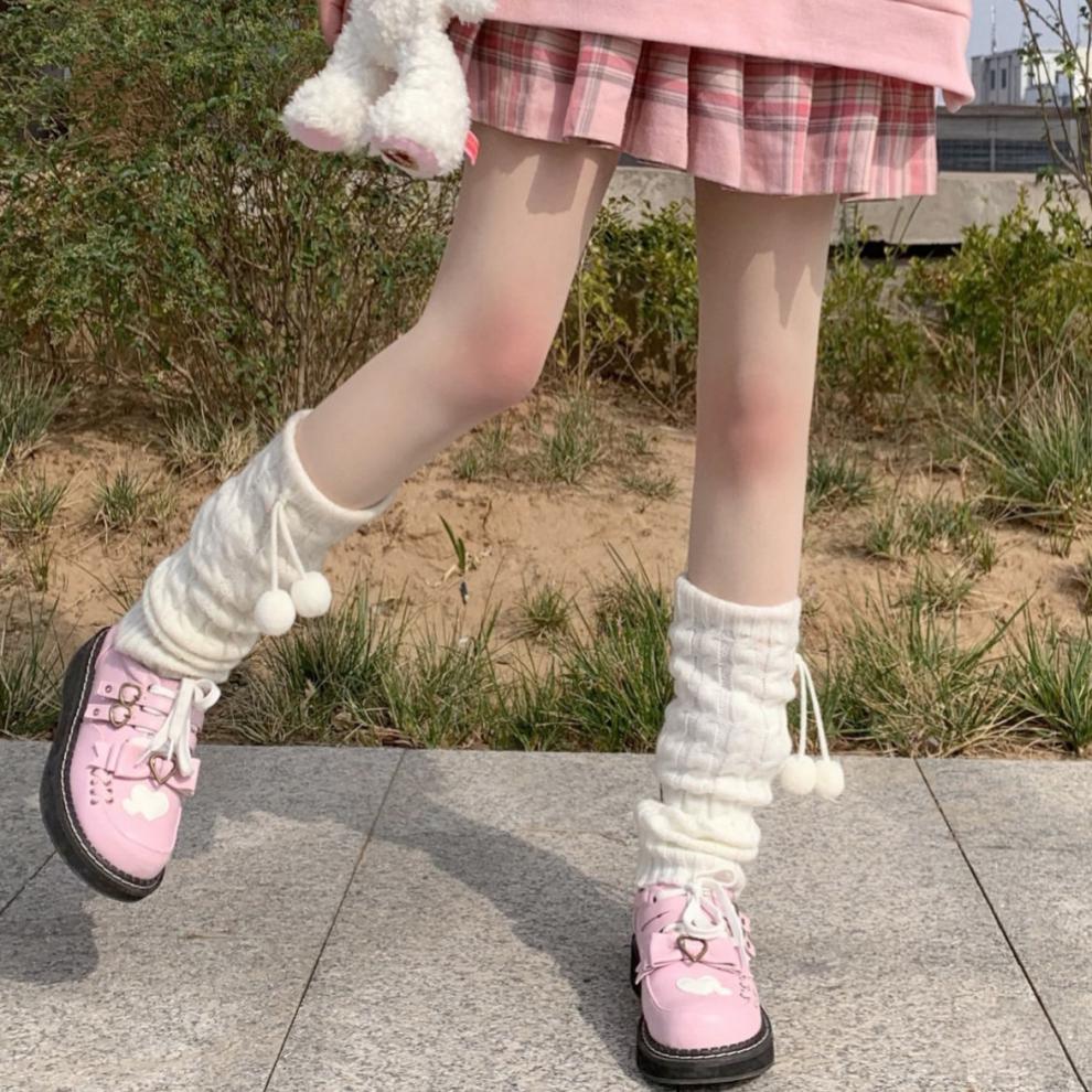 索慕芙lolita女学生保暖堆堆袜套洛丽塔ins日系jk小腿韩版秋冬季中长