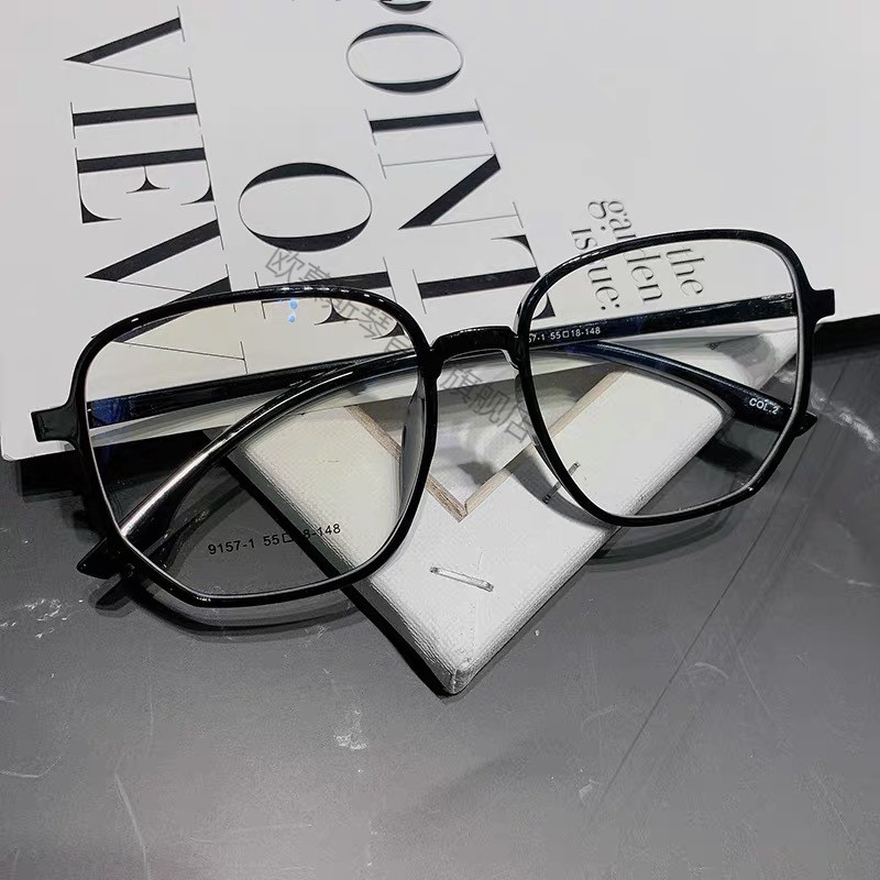 近视眼镜男配近视镜女眼镜框眼镜明星款浅灰色0度平光镜