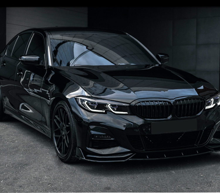 适用20款宝马3系改装前铲320325li黑武士前唇后唇侧裙碳纤维包围改m3