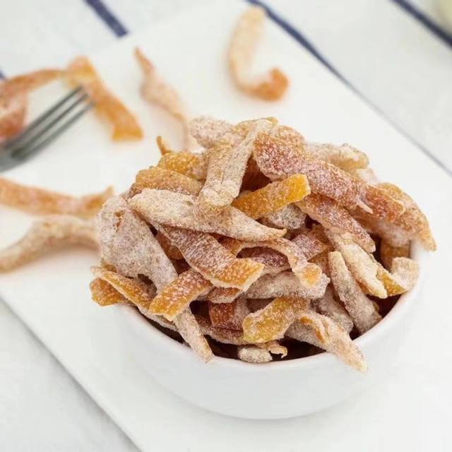 九制陈皮500g橙皮桔皮蜜饯果干咸陈皮干泡茶广东特产怀旧零食100g陈皮