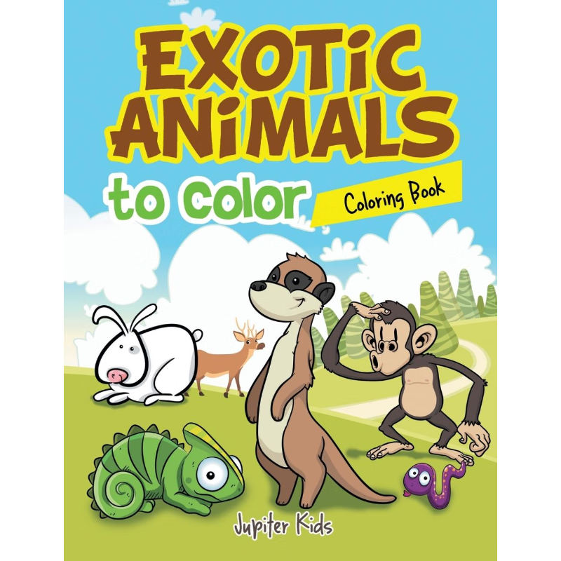 按需印刷Exotic Animals to Color Coloring Book[9781683262619]