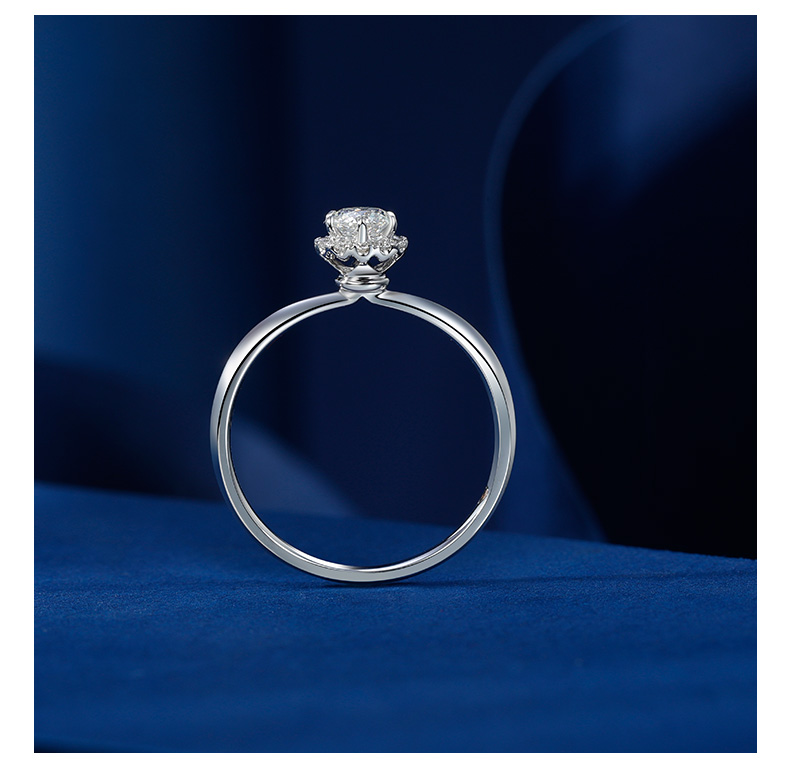 金至尊尊贵系列钻戒女士围镶款18k金钻石戒指求婚婚戒主石19分ij色vs