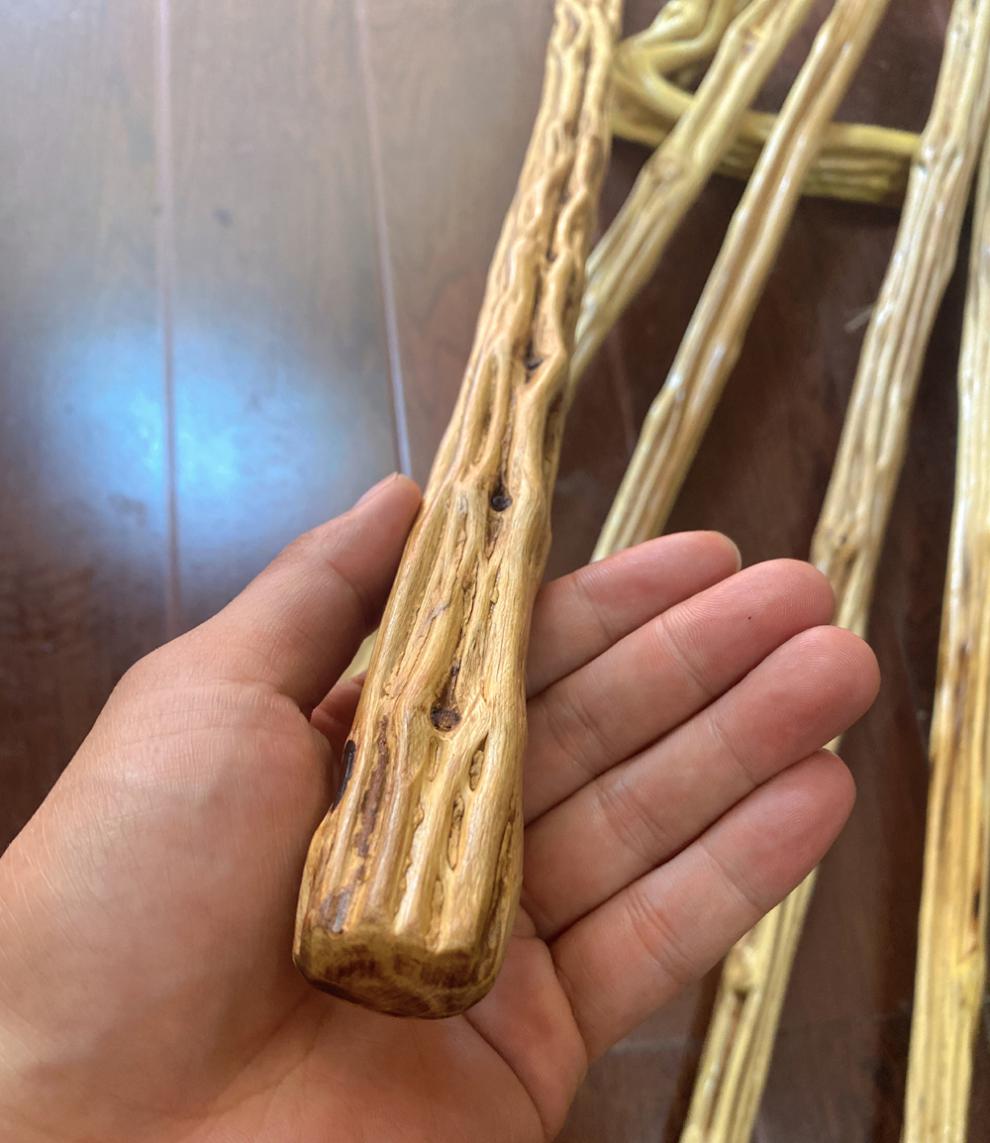 万寿藤【敲打藤教鞭】文玩棍 舞蹈棒 打狗棒 可做佛尘杆 防身棍长度40