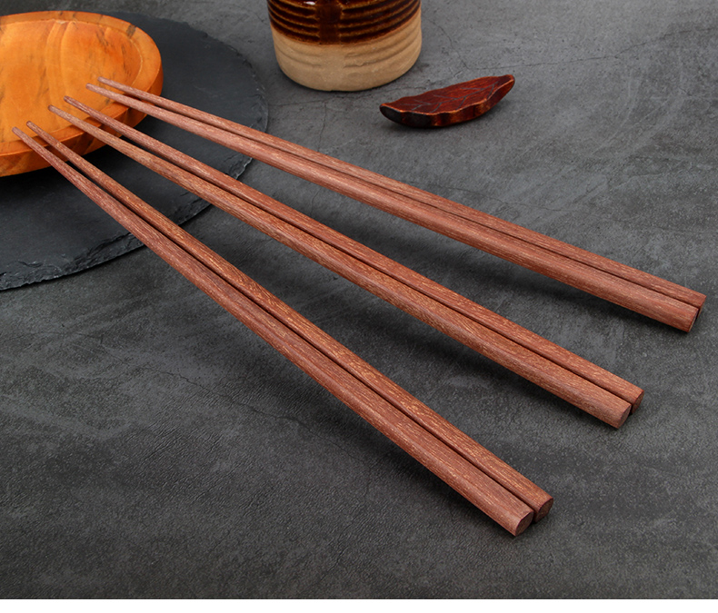 日本寿司筷子健民红檀木日式尖头筷子细尖家用寿司刺身日本料理筷套装