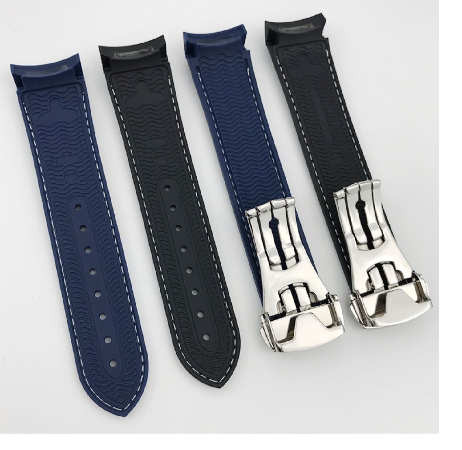 浪琴康卡斯表带橡胶 22mm 同款硅橡胶表带适用欧米茄海马浪琴l3康卡斯