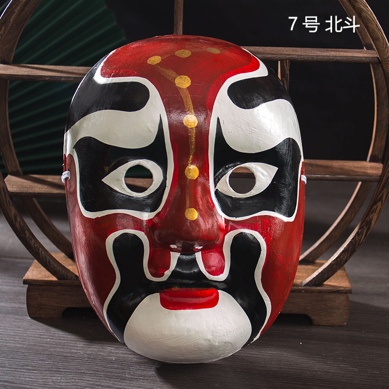 戏曲说唱国潮京剧脸谱面具川剧孙悟空全脸儿童可戴变脸幼儿园李靖