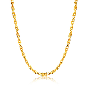 礼物周大福水波链足金黄金项链素链工费268计价f15456845cm足金约525g