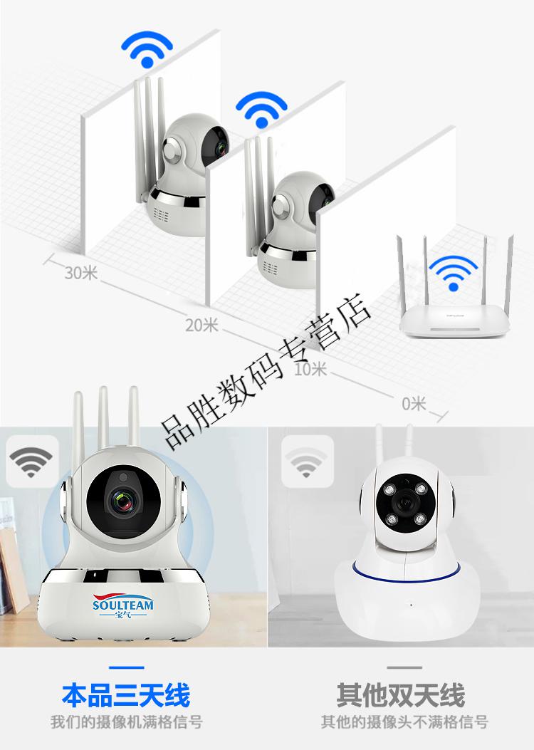 宝气无线360度全景4g摄像头连手机远程家用高清夜视监控器无死角soyto