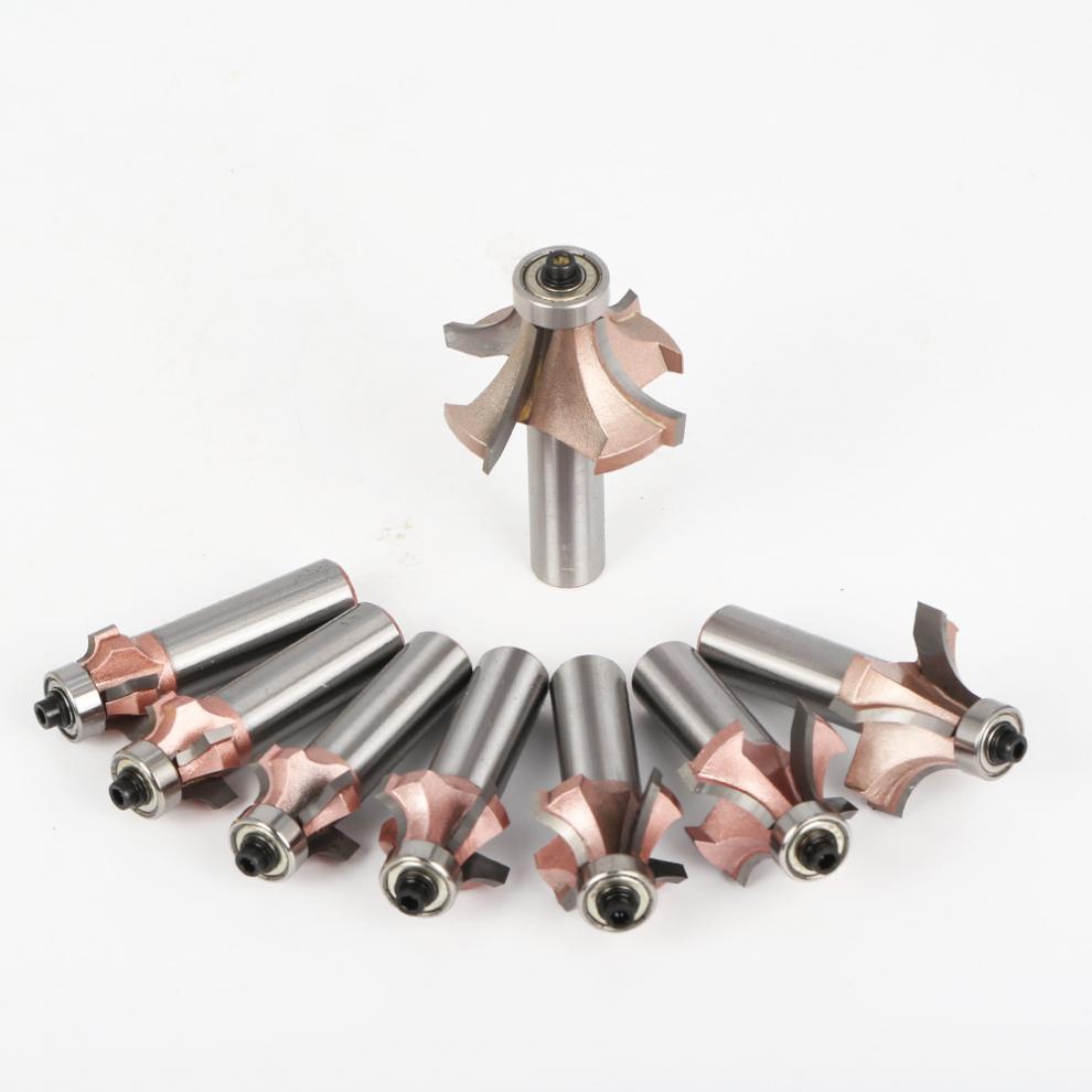 工业级四刃圆角刀木工铣刀开槽刀具修边机刀头r倒角刀雕刻机锣刀 四刃